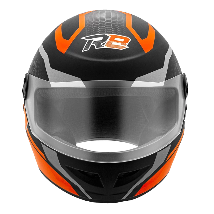 CASCO R8 AIR NARANJADO/NEGRO