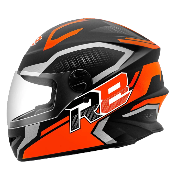 CASCO R8 AIR NARANJADO/NEGRO