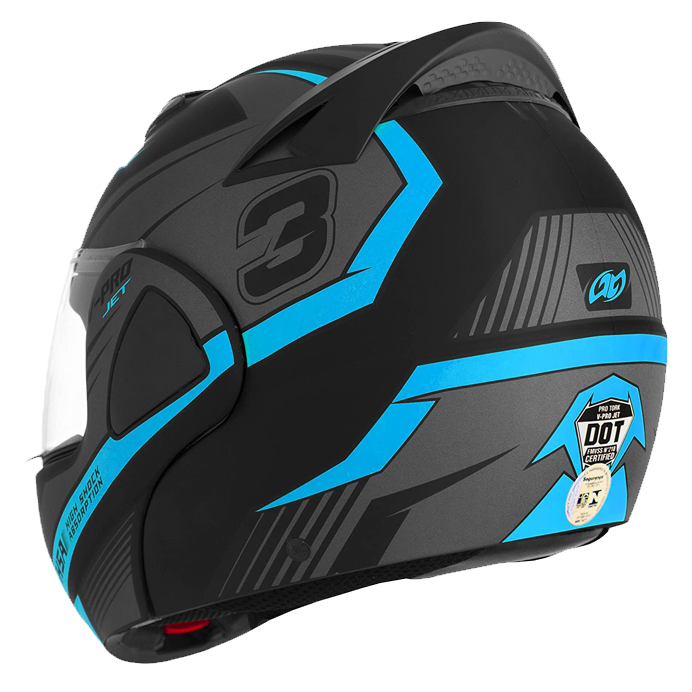 CASCO V-PRO JET 3 AZUL CLARO