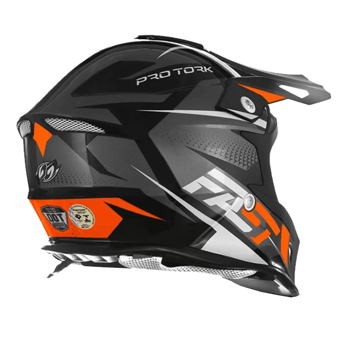 CASCO FAST TECH PLATA/NARANJADO